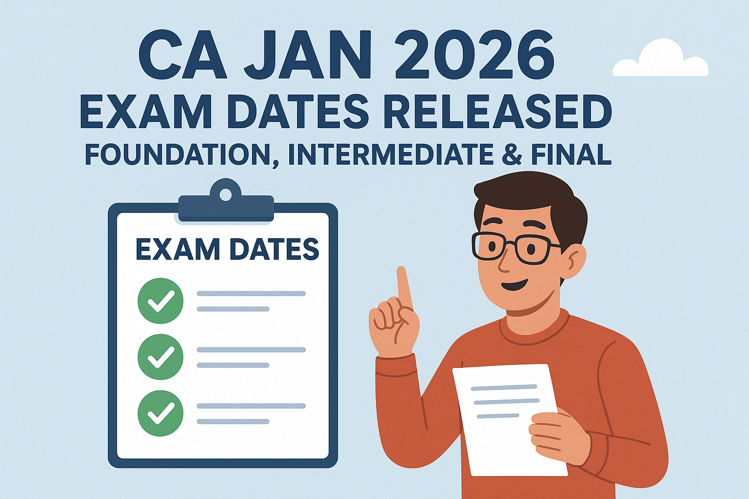 CA Jan 2026 Exam Dates Released – Foundation, Intermediate & Final