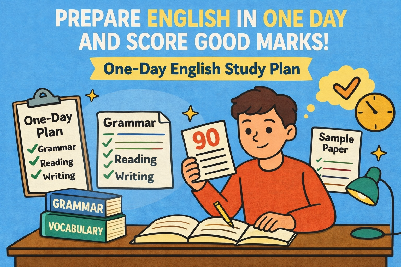 How to Prepare English in One Day and Score Good Marks